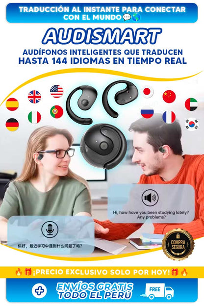 AUDISMART AUDÍFONO INTELIGENTE  CON TRADUCTOR DE IDIOMAS